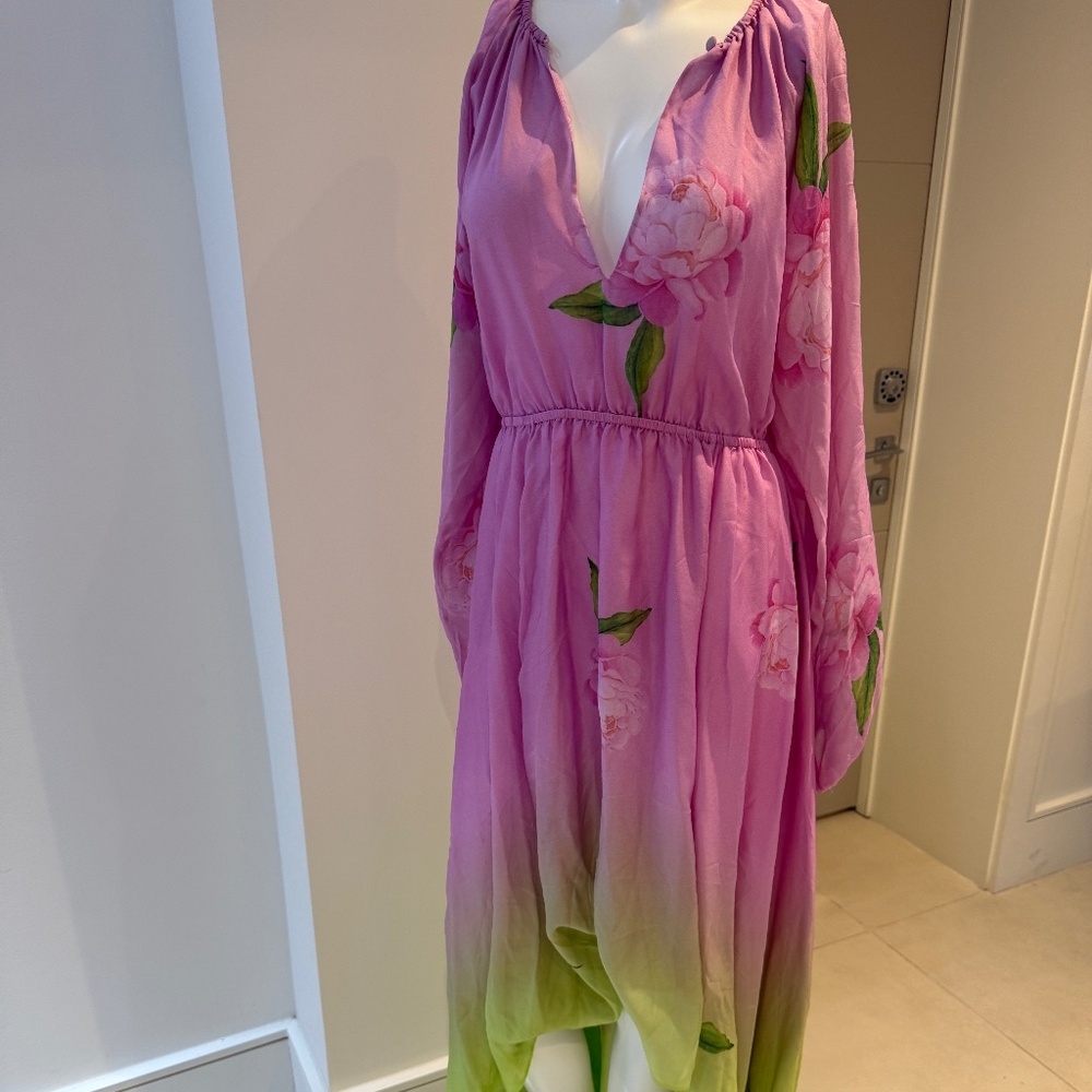 NEVER WORN Cynthia Rowley Multi Coloured High Low Dress